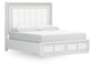 Chalanna California  Upholstered Storage Bed, Dresser, Mirror And Nightstand