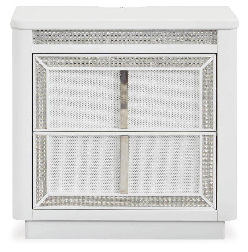 Chalanna California  Upholstered Storage Bed, Dresser, Mirror And Nightstand