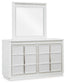 Chalanna California  Upholstered Storage Bed, Dresser, Mirror, Chest And Nightstand