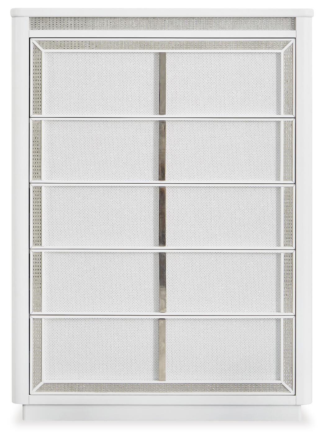 Chalanna California  Upholstered Storage Bed, Dresser, Mirror, Chest And Nightstand