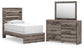 Urbanoore  Panel Bed, Dresser And Mirror