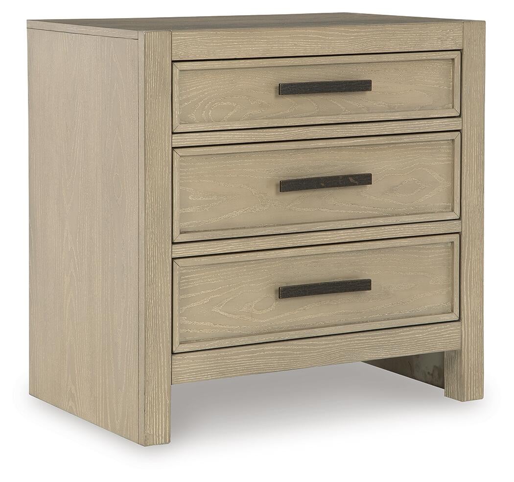 Calmoro  Bookcase Bed With Mirrored Dresser And Nightstand