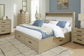 Calmoro  Bookcase Bed With Mirrored Dresser And Nightstand