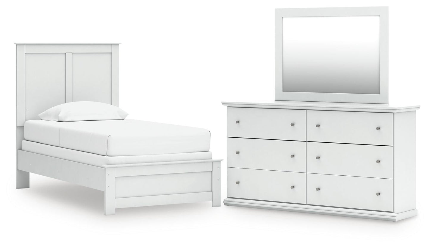 Bostwick Shoals  Panel Bed, Dresser And Mirror