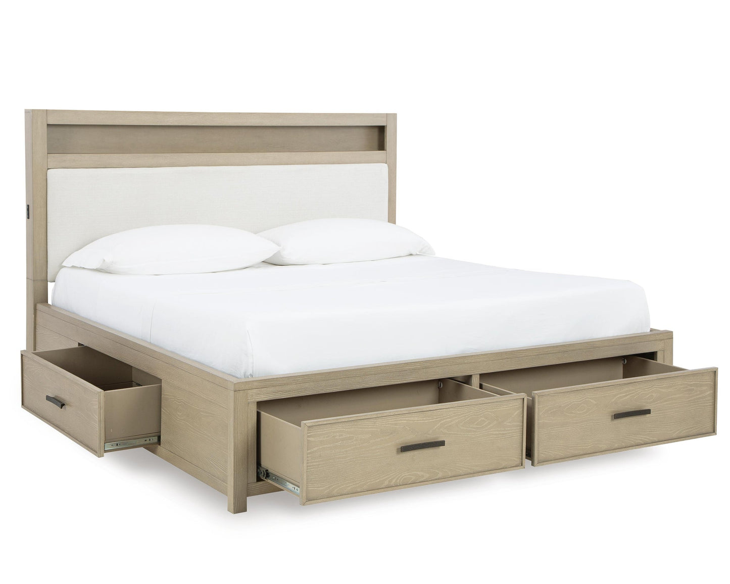 Calmoro  Bookcase Bed With Mirrored Dresser
