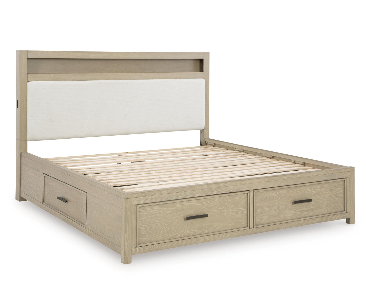 Calmoro  Bookcase Bed With Mirrored Dresser