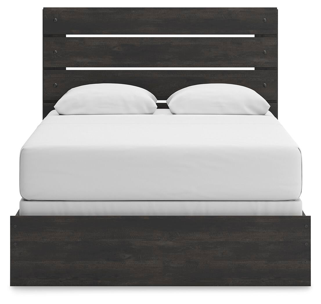 Hollivern  Panel Bed, Dresser, Mirror, Chest And Nightstand