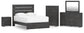 Delmorta  Panel Bed, Dresser, Mirror, Chest And Nightstand