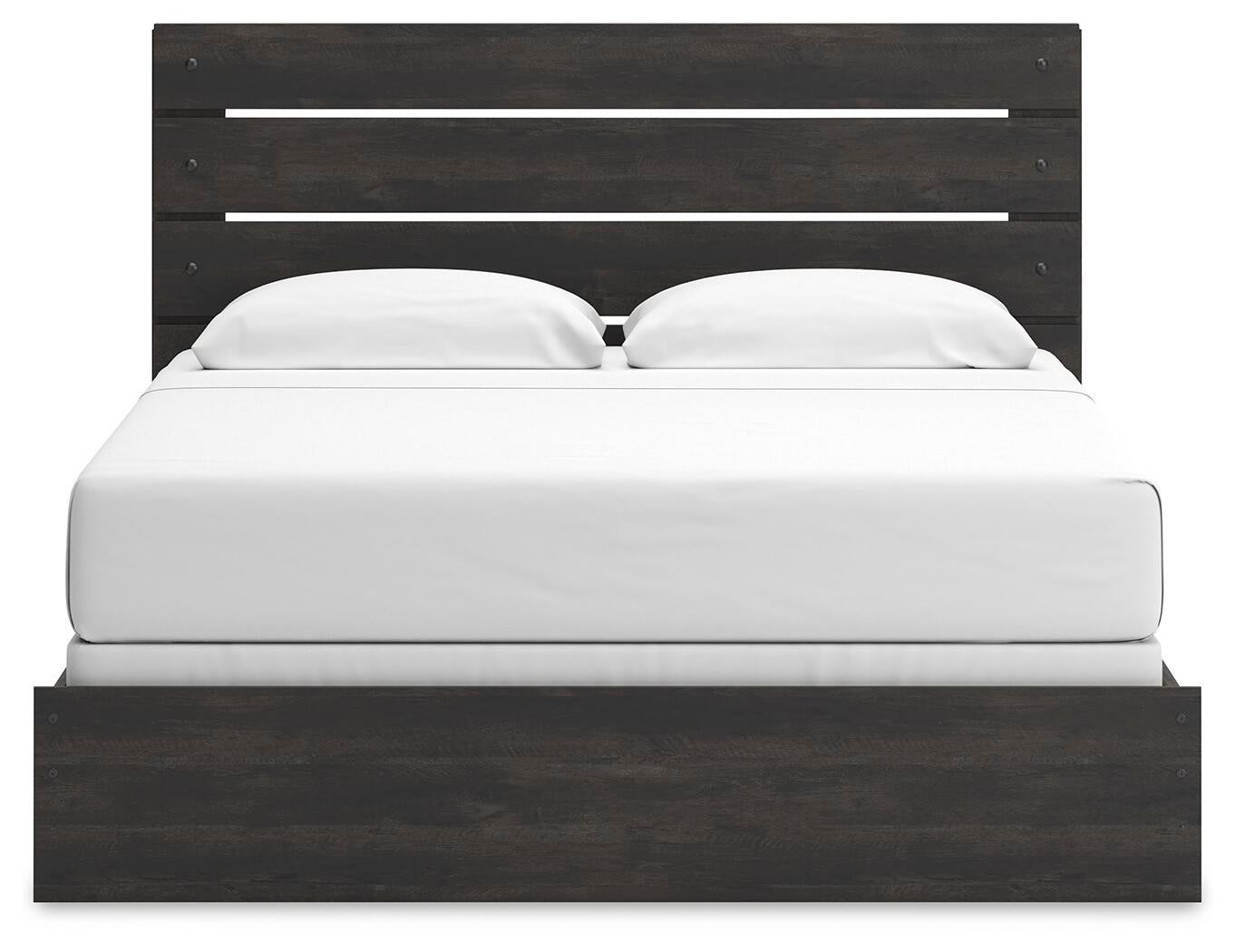 Delmorta  Panel Bed, Dresser, Mirror And Nightstand