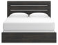 Delmorta  Panel Bed, Dresser, Mirror And Nightstand