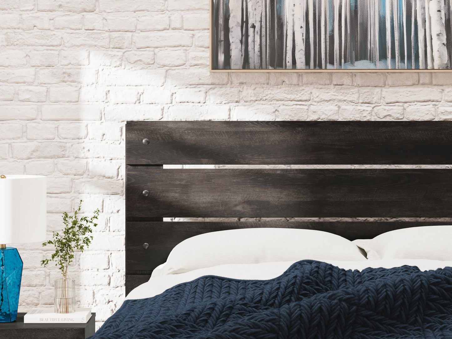 Delmorta  Panel Bed, Dresser, Mirror And Nightstand