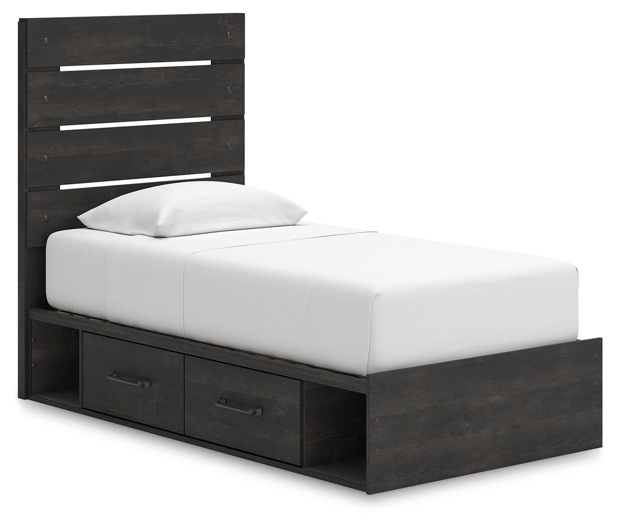 Hollivern  Panel Storage Bed, Dresser And Mirror