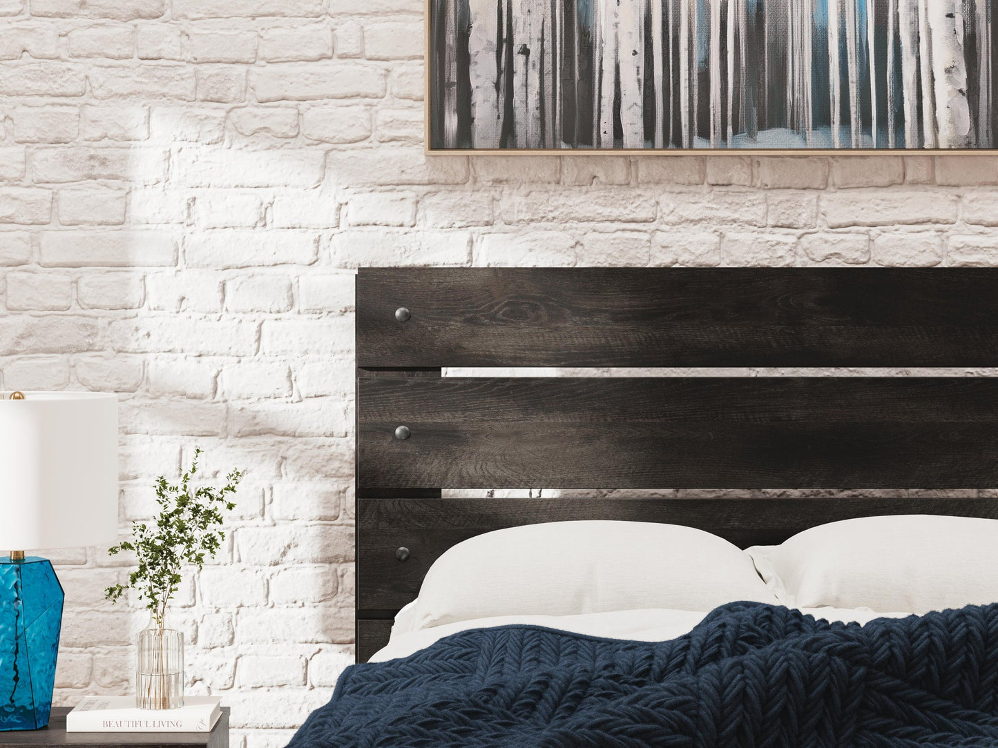 Delmorta  Panel Storage Bed, Dresser And Mirror