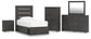 Hollivern  Panel Bed With Storage, Dresser, Mirror, Chest And Nightstand