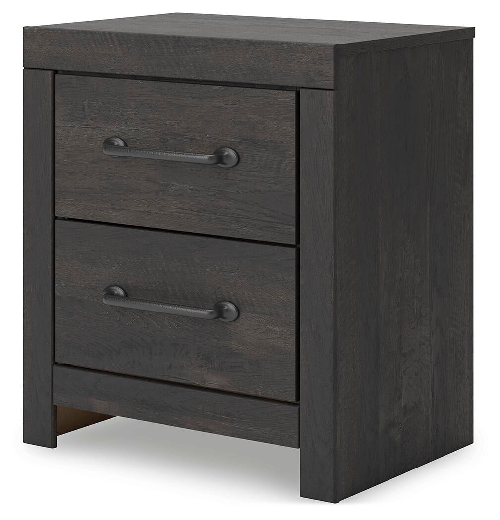 Delmorta  Panel Bed With Storage, Dresser, Mirror And Nightstand