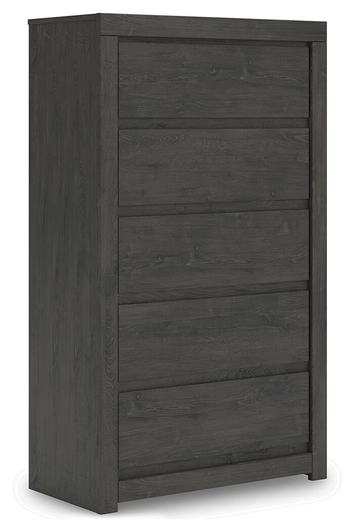 Parlayon  Panel Storage Bed, Dresser, Mirror, Chest And Nightstand