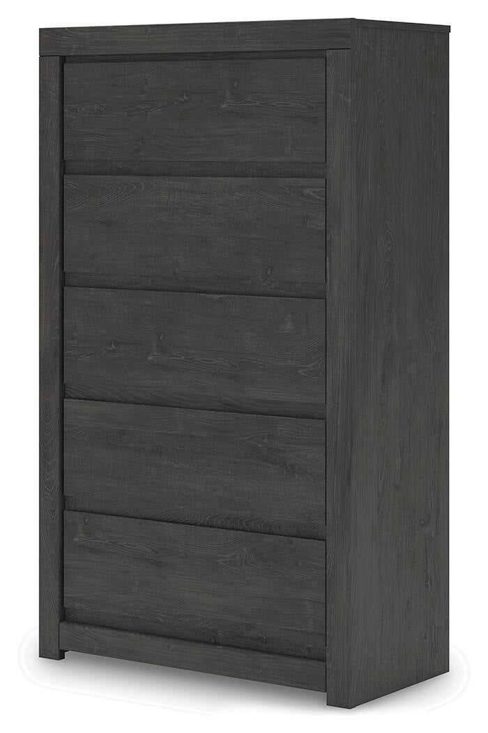 Parlayon  Panel Storage Bed, Dresser, Mirror, Chest And Nightstand