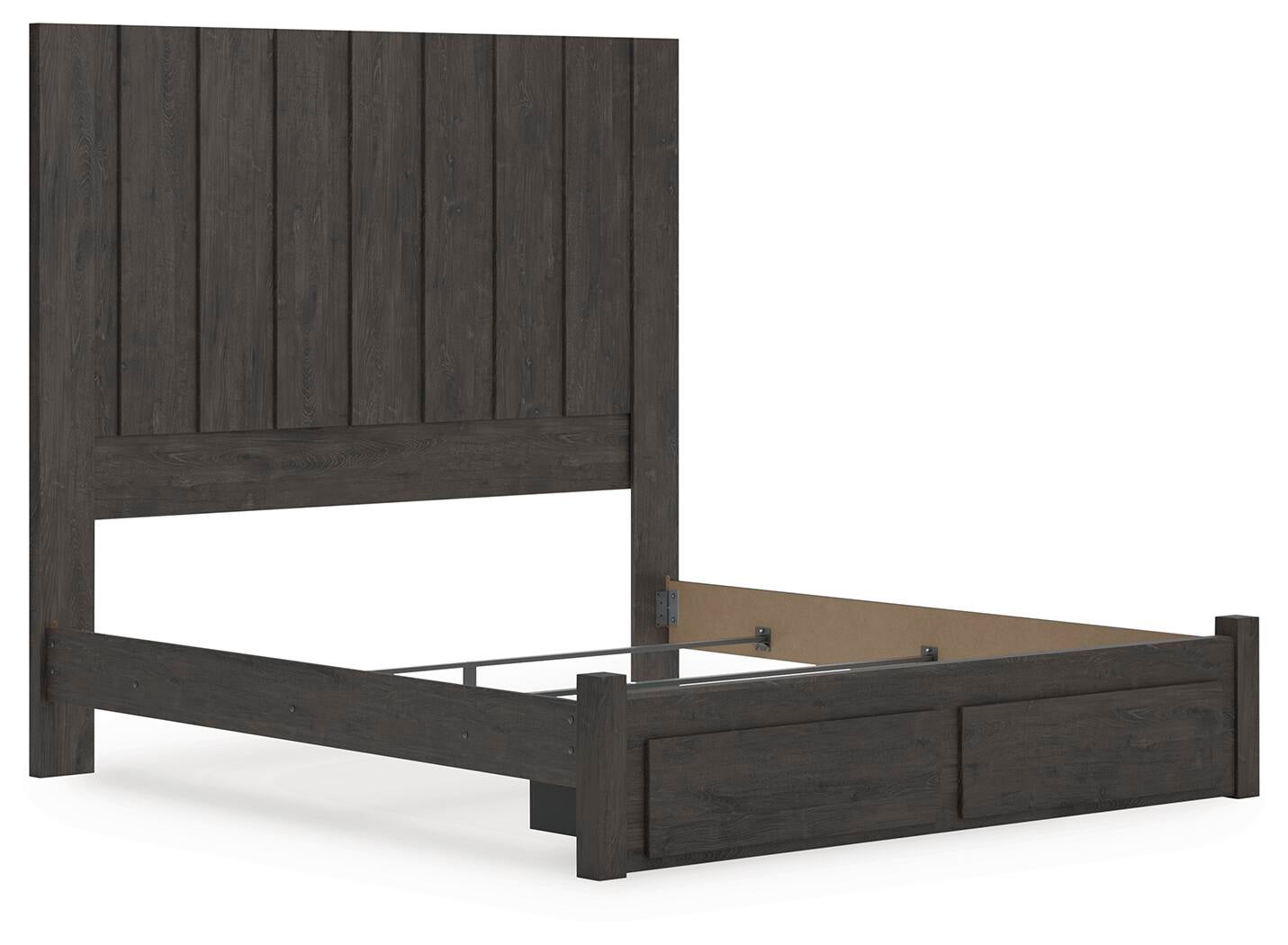 Parlayon  Panel Storage Bed, Dresser, Mirror, Chest And Nightstand