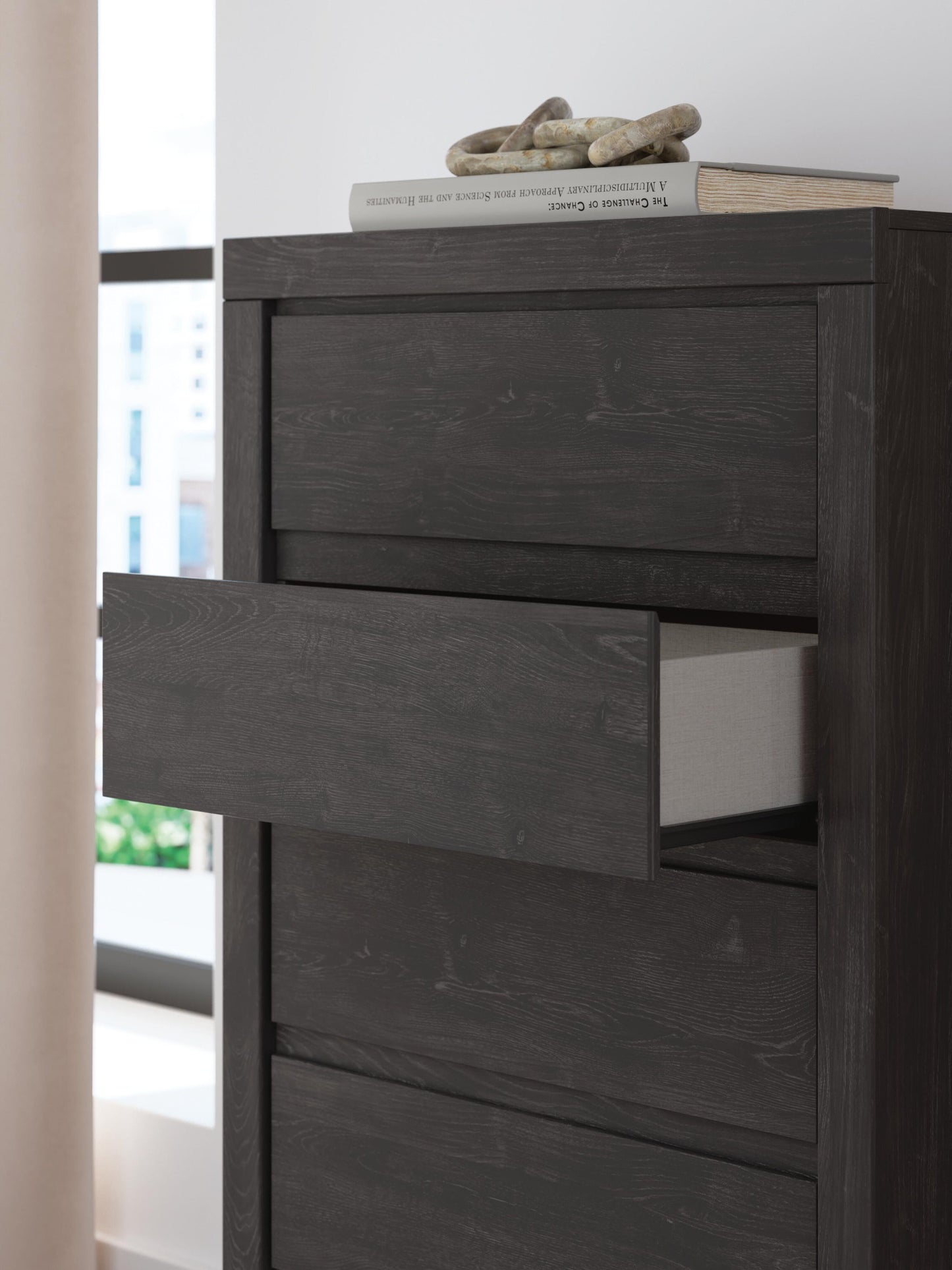 Parlayon  Panel Storage Bed, Dresser, Mirror, Chest And Nightstand