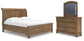 Vandenmore  Storage Sleigh Bed With Mirrored Dresser