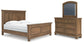 Vandenmore  Panel Bed With Mirrored Dresser