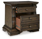 Maylee  Canopy Bed, Dresser, Mirror And Nightstand