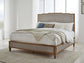 Sharlance  Upholstered Panel Bed, Dresser And Mirror