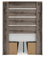 Graystorm  Panel Bed With Storage, Dresser And Mirror