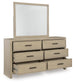 Calmoro California  Bookcase Bed With Mirrored Dresser