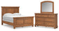 Vandenmore  Panel Bed With Mirrored Dresser