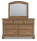 Vandenmore  Panel Bed With Mirrored Dresser