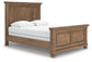 Vandenmore  Panel Bed With Mirrored Dresser