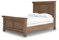 Vandenmore  Panel Bed With Mirrored Dresser