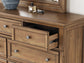 Vandenmore  Panel Bed With Mirrored Dresser