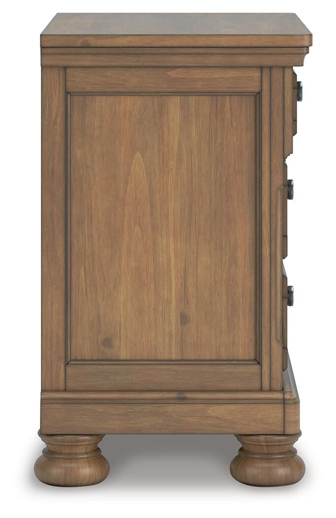 Feddinger California  Panel Bed With Mirrored Dresser And Nightstand