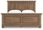 Vandenmore  Panel Bed With Mirrored Dresser And Nightstand
