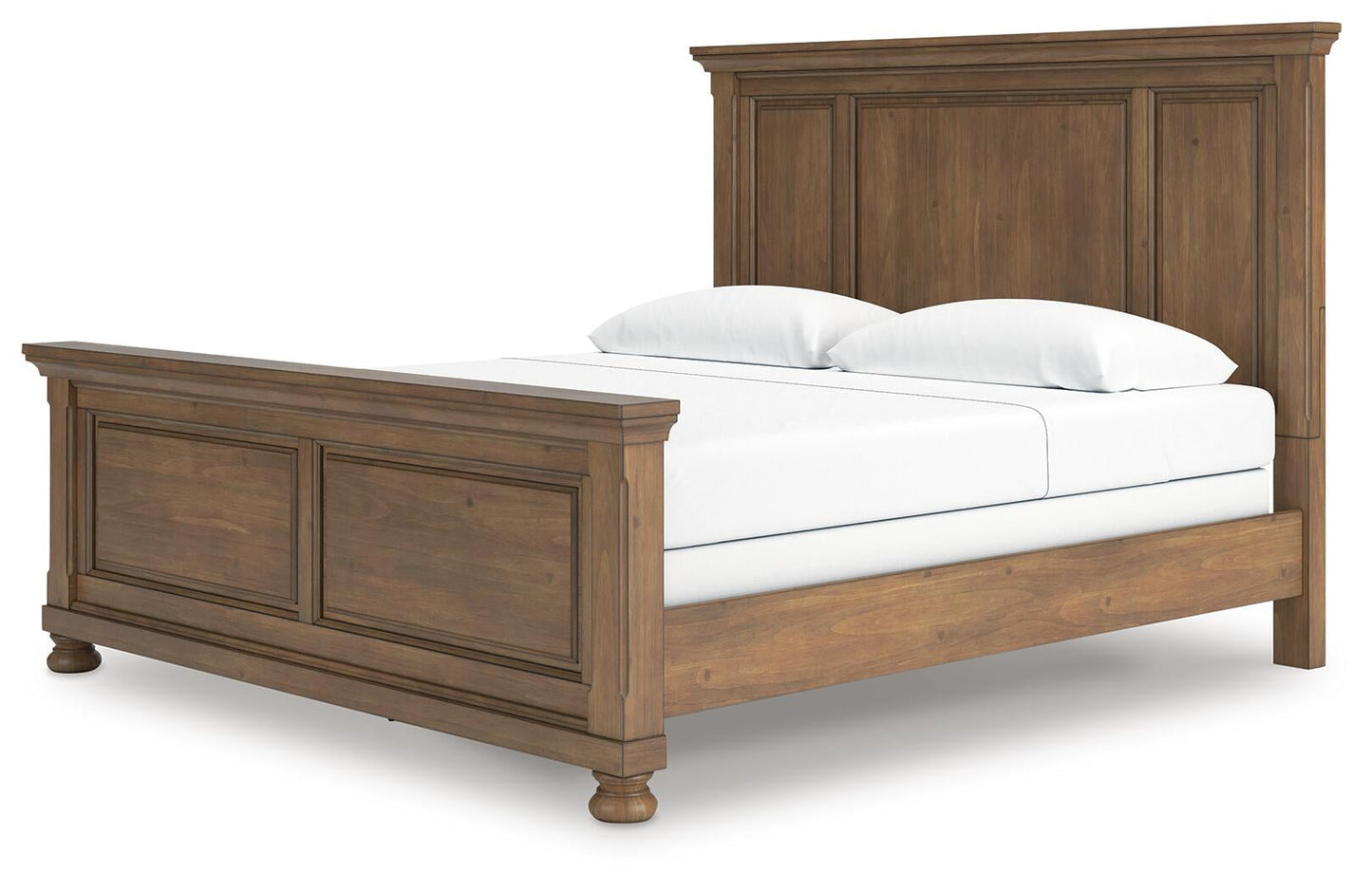 Vandenmore  Panel Bed With Mirrored Dresser And Nightstand