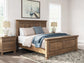 Vandenmore  Panel Bed With Mirrored Dresser And Nightstand