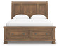 Vandenmore  Storage Sleigh Bed With Mirrored Dresser