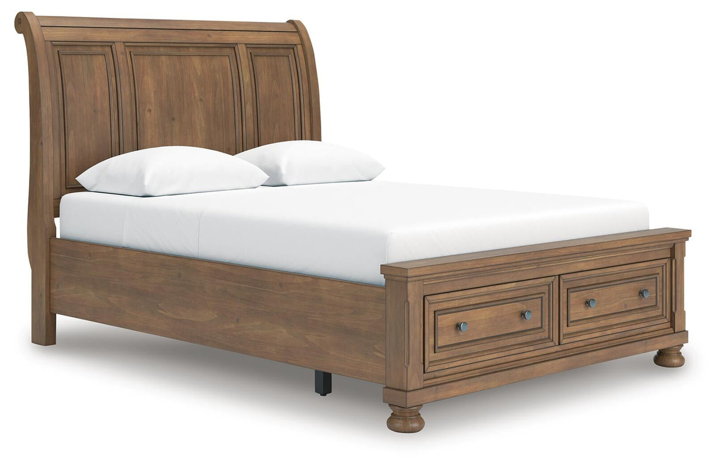 Vandenmore  Storage Sleigh Bed With Mirrored Dresser