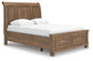 Vandenmore  Storage Sleigh Bed With Mirrored Dresser