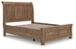 Vandenmore  Storage Sleigh Bed With Mirrored Dresser