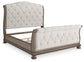 Ardenfield California  Upholstered Sleigh Bed, Dresser, Mirror And Nightstand