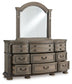 Ardenfield  Upholstered Sleigh Bed, Dresser, Mirror, Chest And Nightstand