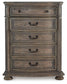 Ardenfield  Upholstered Sleigh Bed, Dresser, Mirror, Chest And Nightstand