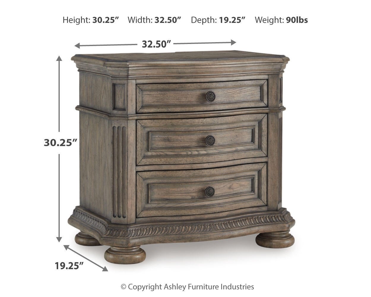 Ardenfield  Upholstered Sleigh Bed, Dresser, Mirror, Chest And Nightstand