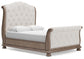 Ardenfield  Upholstered Sleigh Bed, Dresser And Mirror
