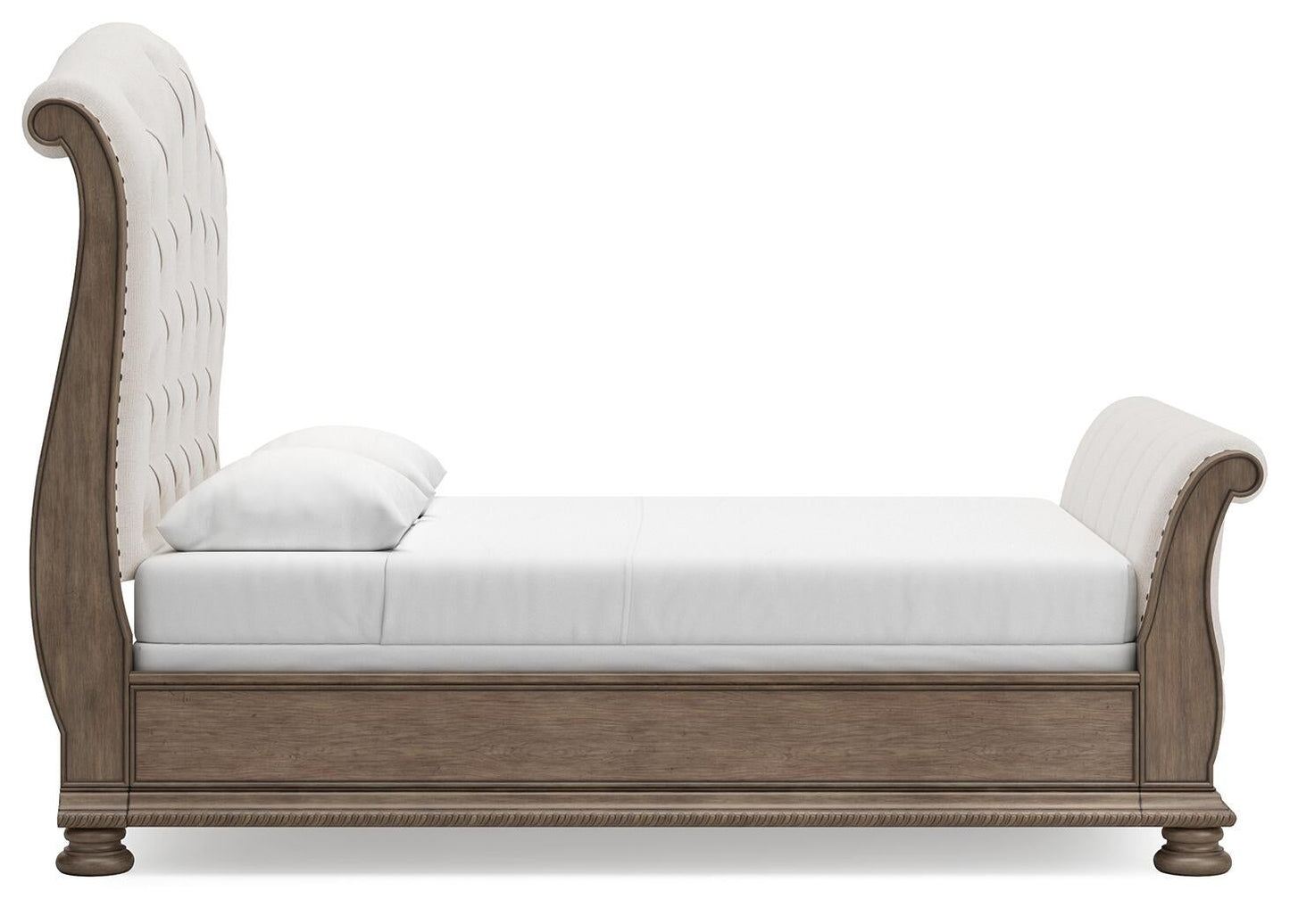Ardenfield  Upholstered Sleigh Bed, Dresser And Mirror