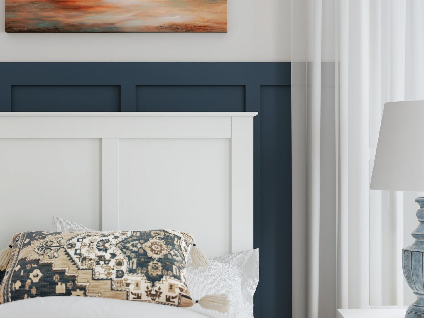 Bostwick Shoals  Panel Bed, Dresser, Mirror, Chest And Nightstand