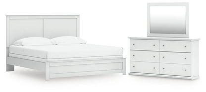 Bostwick Shoals  Panel Bed, Dresser And Mirror